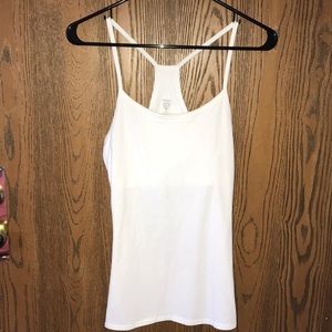 small white cami with bra liner